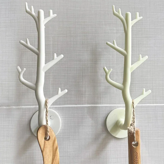 Tree Branch Wall Hook – Decorative Key Holder & Coat Rack with Adhesive Mount for Home Storage & Organization